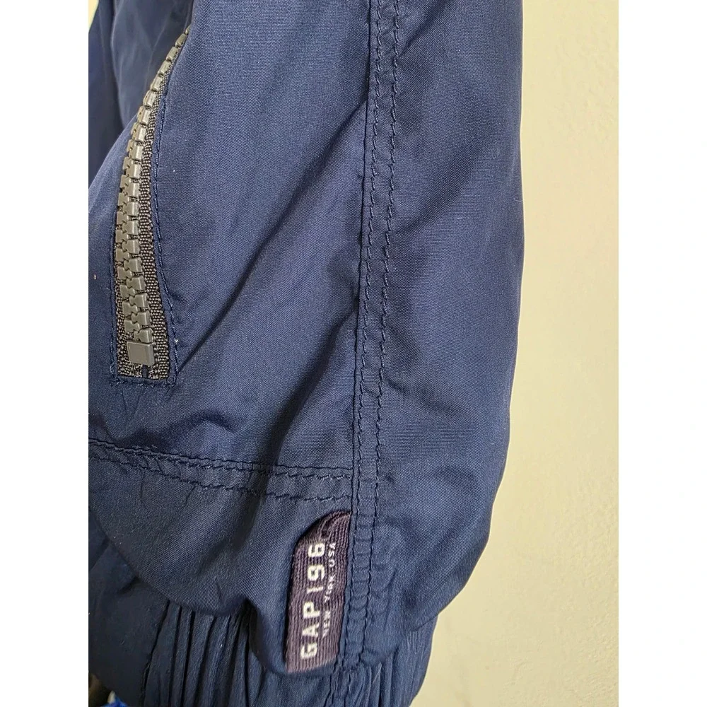 Baby Gap‎ Toddler Navy Blue Hooded Windbreaker Jacket Jersey Lined Size 2 Years